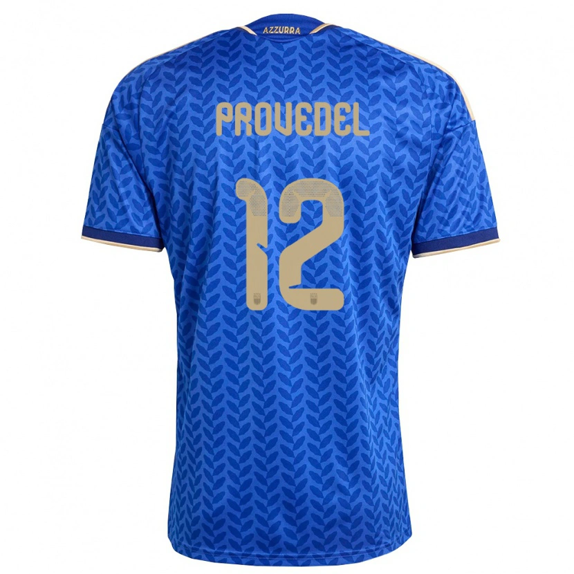 Danxen Pánské Itálie Ivan Provedel #12 Modrá Námořnická Zlatá Domů Hráčské Dresy 26-28 Dres