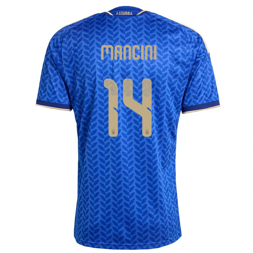 Danxen Pánské Itálie Gianluca Mancini #14 Modrá Námořnická Zlatá Domů Hráčské Dresy 26-28 Dres