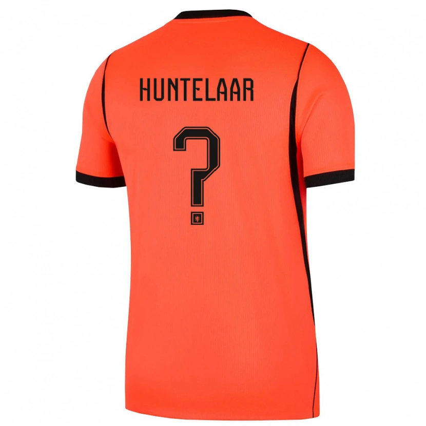 Danxen Pánské Nizozemsko Seb Huntelaar #0 Oranžová Černá Domů Hráčské Dresy 26-28 Dres