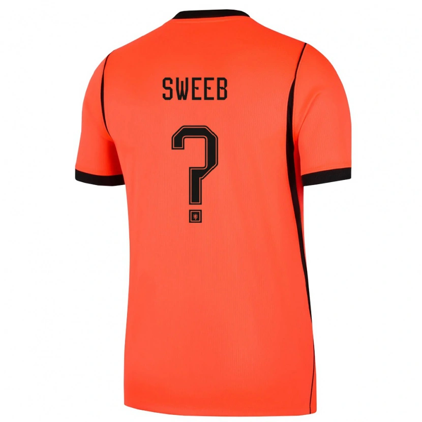 Danxen Pánské Nizozemsko Matthew Sweeb #0 Oranžová Černá Domů Hráčské Dresy 26-28 Dres