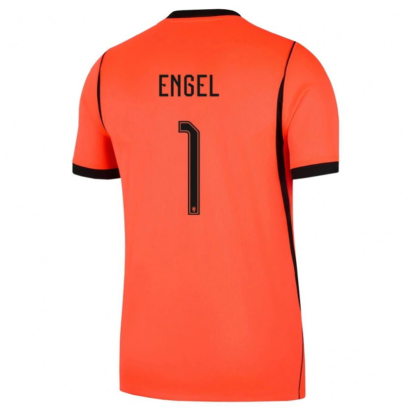 Danxen Pánské Nizozemsko Mark Engel #1 Oranžová Černá Domů Hráčské Dresy 26-28 Dres