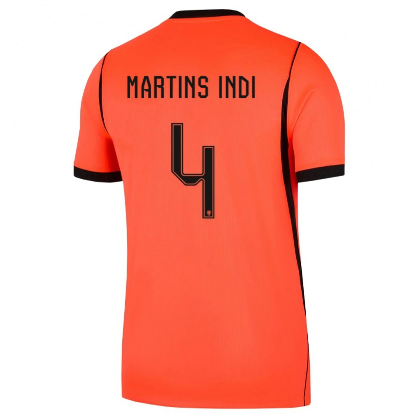 Danxen Pánské Nizozemsko Bruno Martins Indi #4 Oranžová Černá Domů Hráčské Dresy 26-28 Dres