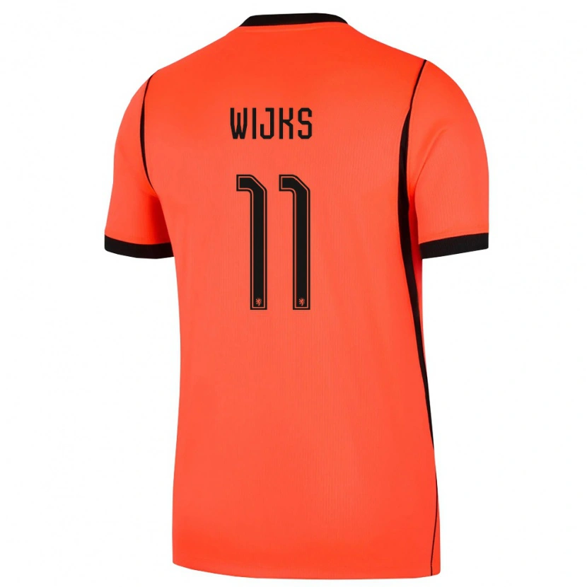 Danxen Pánské Nizozemsko Gennaro Wijks #11 Oranžová Černá Domů Hráčské Dresy 26-28 Dres