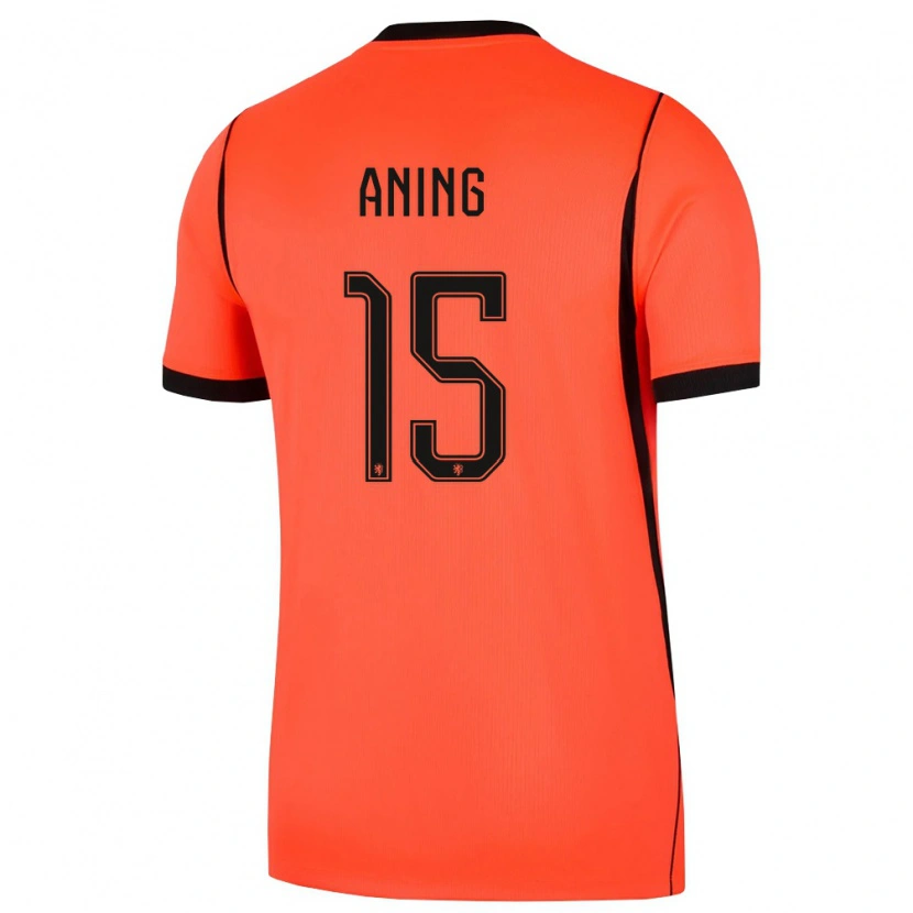 Danxen Pánské Nizozemsko Prince Aning #15 Oranžová Černá Domů Hráčské Dresy 26-28 Dres