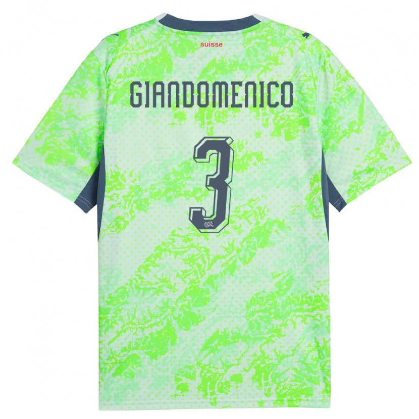 Danxen Pánské Švýcarsko Loris Giandomenico #3 Zelená Námořnická Daleko Hráčské Dresy 26-28 Dres