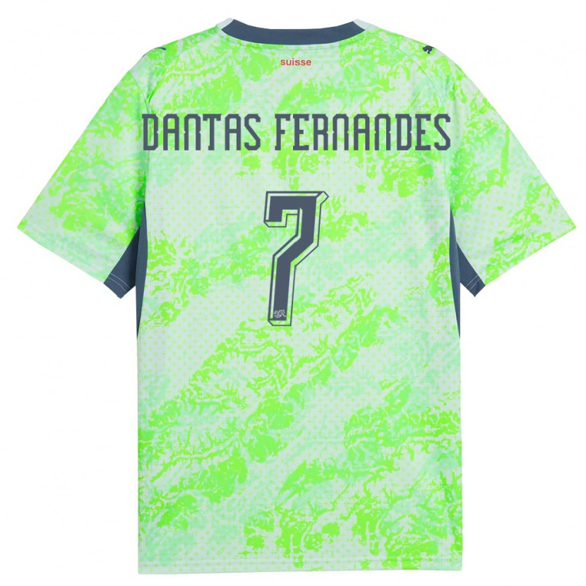 Danxen Pánské Švýcarsko Ronaldo Dantas Fernandes #7 Zelená Námořnická Daleko Hráčské Dresy 26-28 Dres