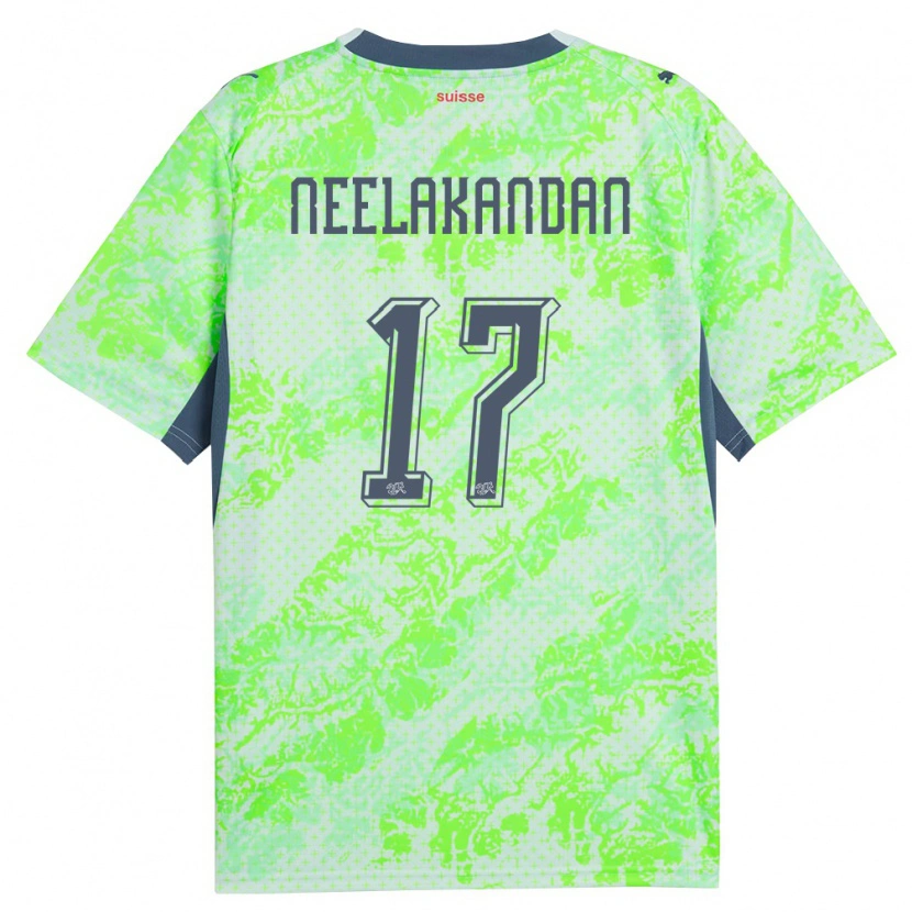Danxen Pánské Švýcarsko Ranjan Neelakandan #17 Zelená Námořnická Daleko Hráčské Dresy 26-28 Dres
