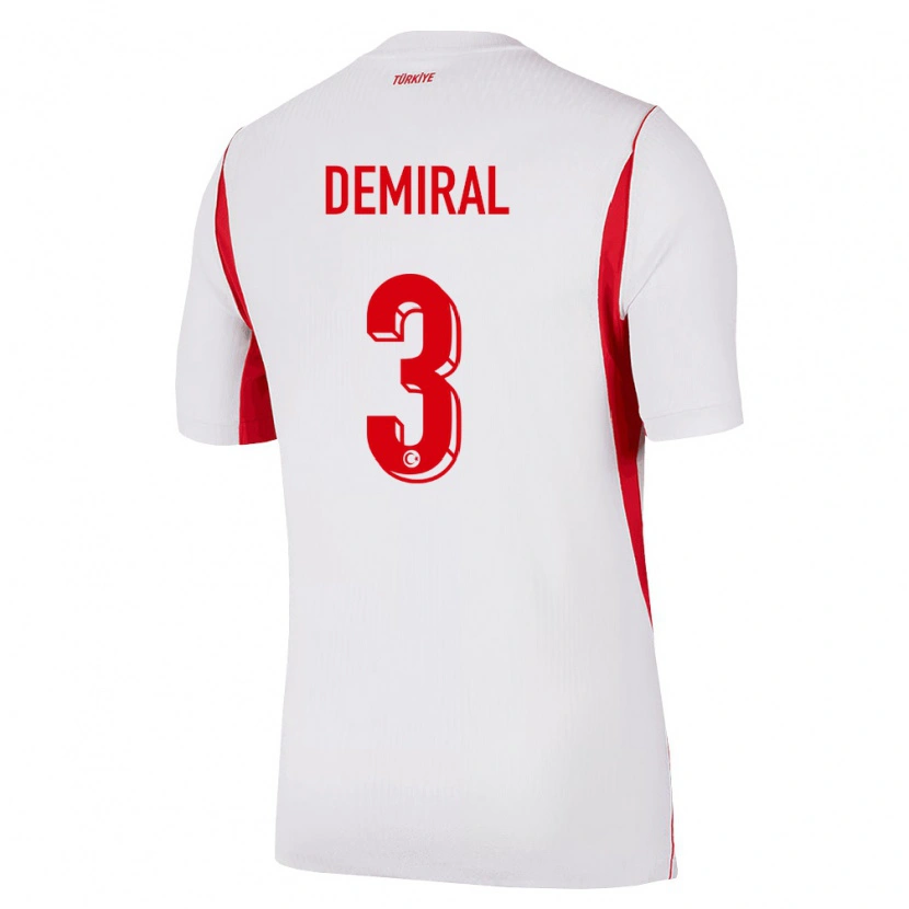 Danxen Pánské Turecko Merih Demiral #3 Bílá Červená Vínová Daleko Hráčské Dresy 26-28 Dres