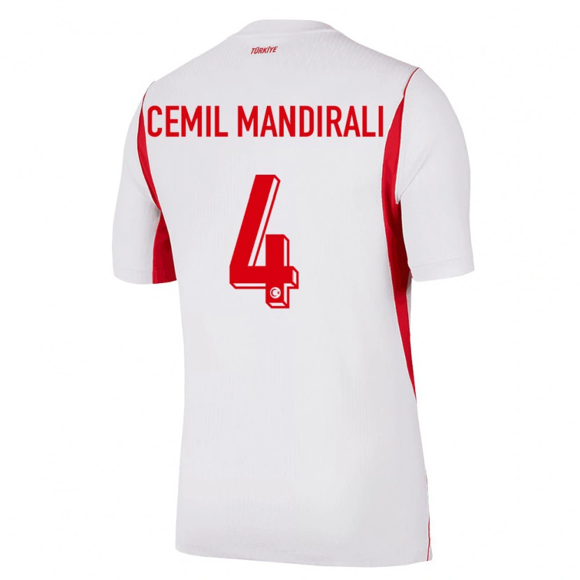Danxen Pánské Turecko Ege Cemil Mandıralı #4 Bílá Červená Vínová Daleko Hráčské Dresy 26-28 Dres