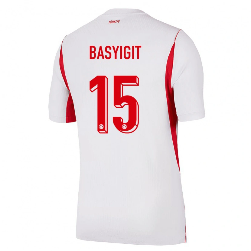 Danxen Pánské Turecko Emirhan Başyiğit #15 Bílá Červená Vínová Daleko Hráčské Dresy 26-28 Dres