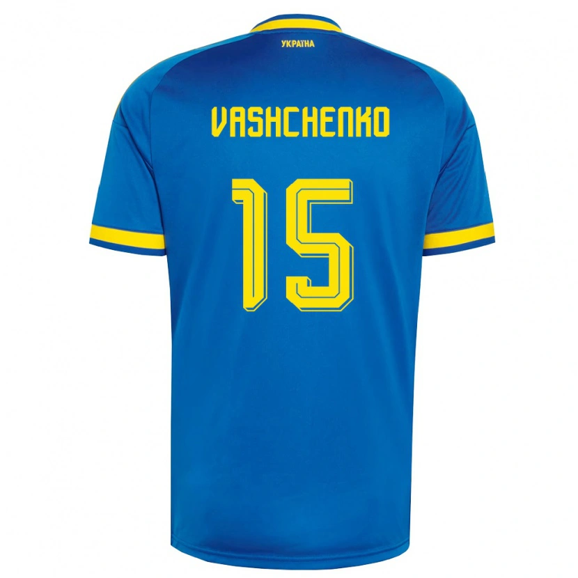 Danxen Pánské Ukrajina Daniil Vashchenko #15 Modrá Žlutá Námořnická Daleko Hráčské Dresy 26-28 Dres