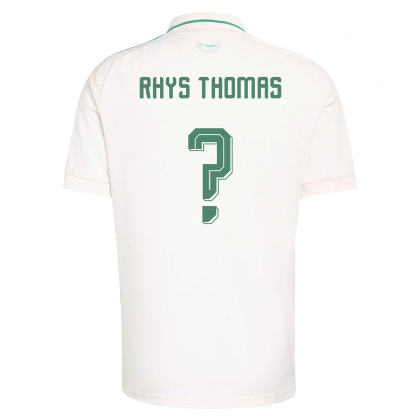 Danxen Pánské Wales Rhys Thomas #0 Bílá Hnědá Zelená Daleko Hráčské Dresy 26-28 Dres