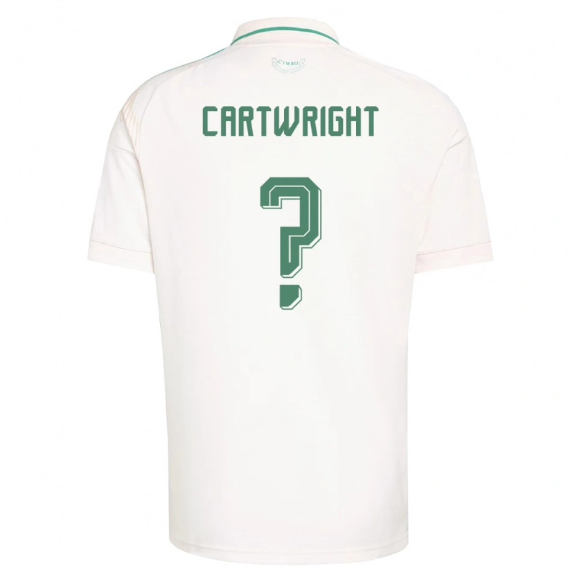 Danxen Pánské Wales Logan Cartwright #0 Bílá Hnědá Zelená Daleko Hráčské Dresy 26-28 Dres