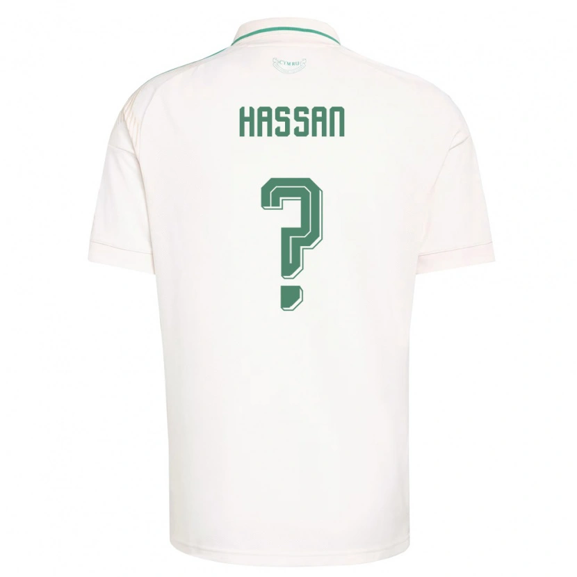 Danxen Pánské Wales Rio Hassan #0 Bílá Hnědá Zelená Daleko Hráčské Dresy 26-28 Dres