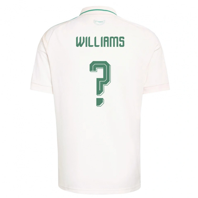 Danxen Pánské Wales George Williams #0 Bílá Hnědá Zelená Daleko Hráčské Dresy 26-28 Dres