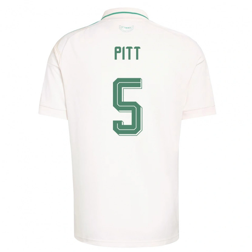 Danxen Pánské Wales Theo Pitt #5 Bílá Hnědá Zelená Daleko Hráčské Dresy 26-28 Dres