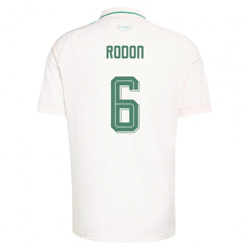 Danxen Pánské Wales Joe Rodon #6 Bílá Hnědá Zelená Daleko Hráčské Dresy 26-28 Dres