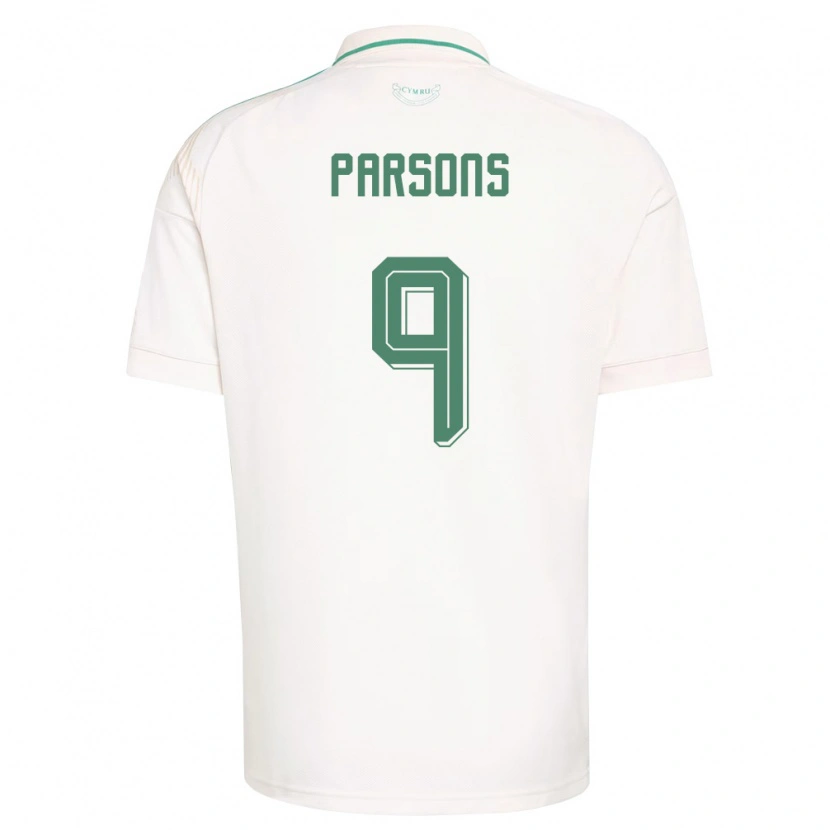 Danxen Pánské Wales Freddie Parsons #9 Bílá Hnědá Zelená Daleko Hráčské Dresy 26-28 Dres