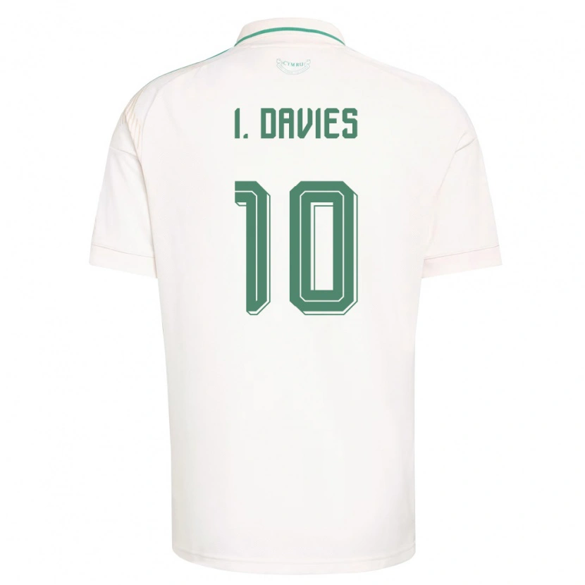 Danxen Pánské Wales Isaac Davies #10 Bílá Hnědá Zelená Daleko Hráčské Dresy 26-28 Dres