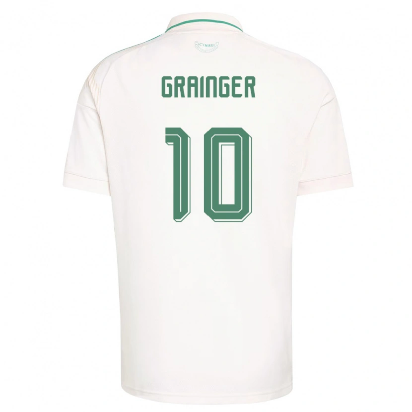 Danxen Pánské Wales William Grainger #10 Bílá Hnědá Zelená Daleko Hráčské Dresy 26-28 Dres