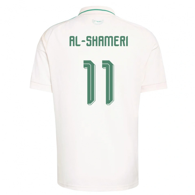 Danxen Pánské Wales Nawaf Al-Shameri #11 Bílá Hnědá Zelená Daleko Hráčské Dresy 26-28 Dres