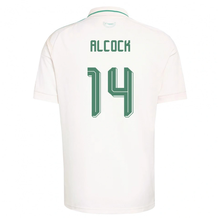 Danxen Pánské Wales Tom Alcock #14 Bílá Hnědá Zelená Daleko Hráčské Dresy 26-28 Dres