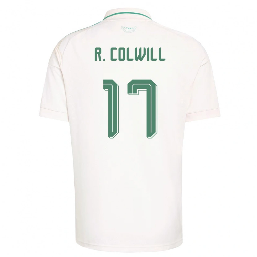 Danxen Pánské Wales Rubin Colwill #17 Bílá Hnědá Zelená Daleko Hráčské Dresy 26-28 Dres