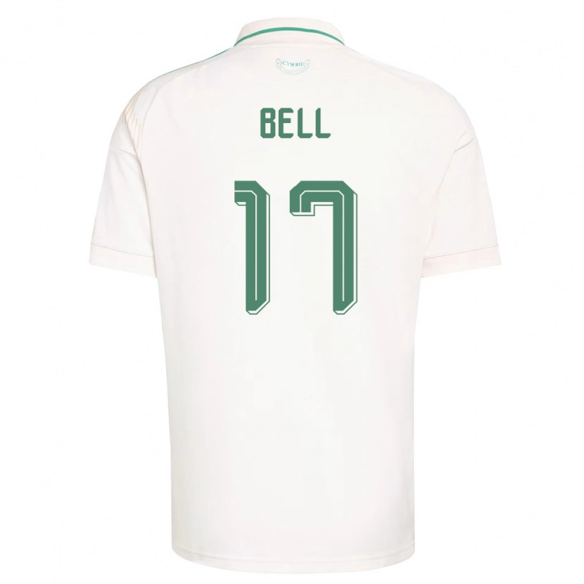 Danxen Pánské Wales Zac Bell #17 Bílá Hnědá Zelená Daleko Hráčské Dresy 26-28 Dres