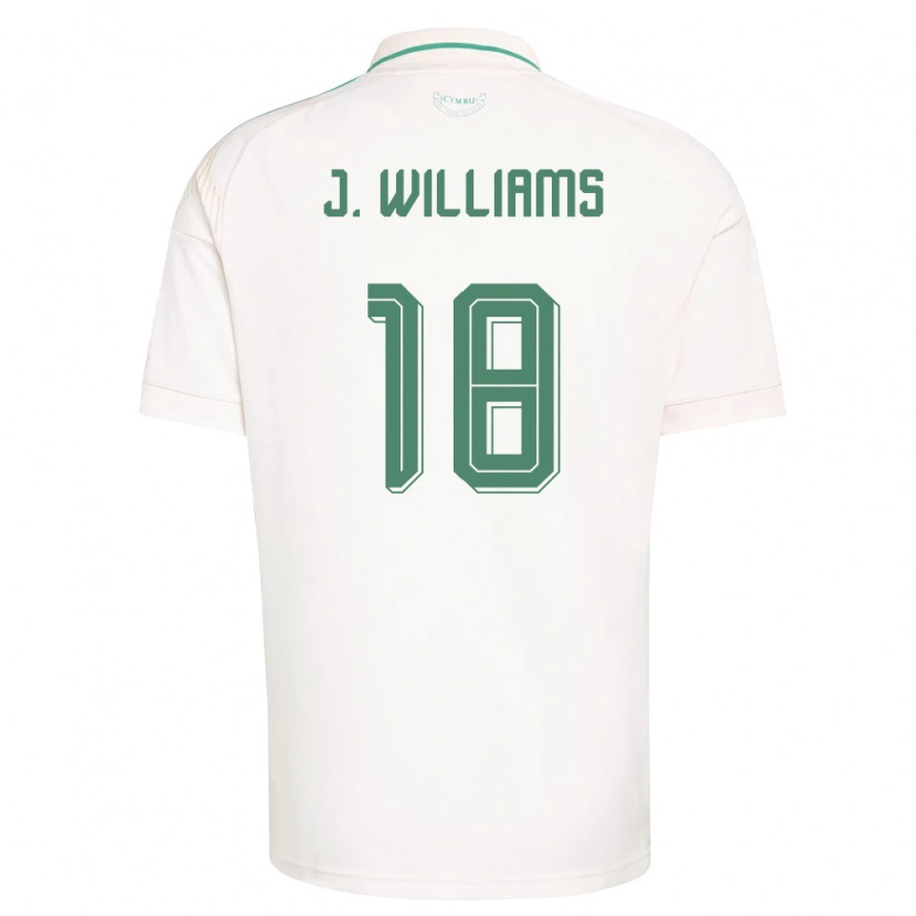 Danxen Pánské Wales Jonathan Williams #18 Bílá Hnědá Zelená Daleko Hráčské Dresy 26-28 Dres
