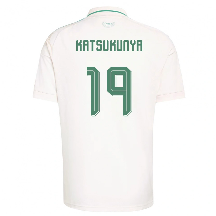 Danxen Pánské Wales Thierry Katsukunya #19 Bílá Hnědá Zelená Daleko Hráčské Dresy 26-28 Dres