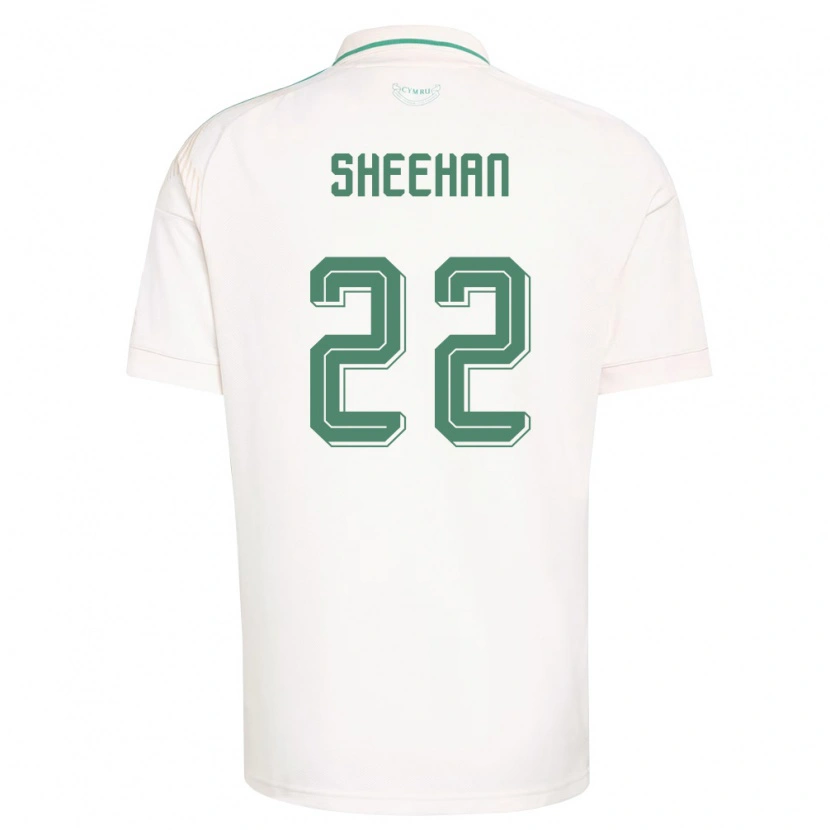 Danxen Pánské Wales Josh Sheehan #22 Bílá Hnědá Zelená Daleko Hráčské Dresy 26-28 Dres
