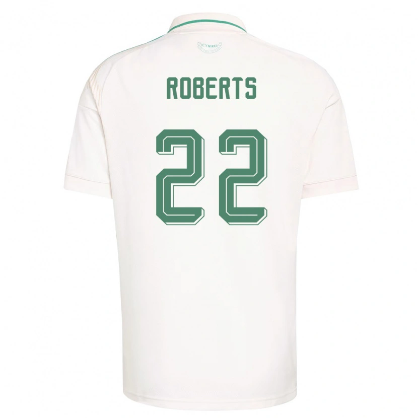 Danxen Pánské Wales Lucas Roberts #22 Bílá Hnědá Zelená Daleko Hráčské Dresy 26-28 Dres