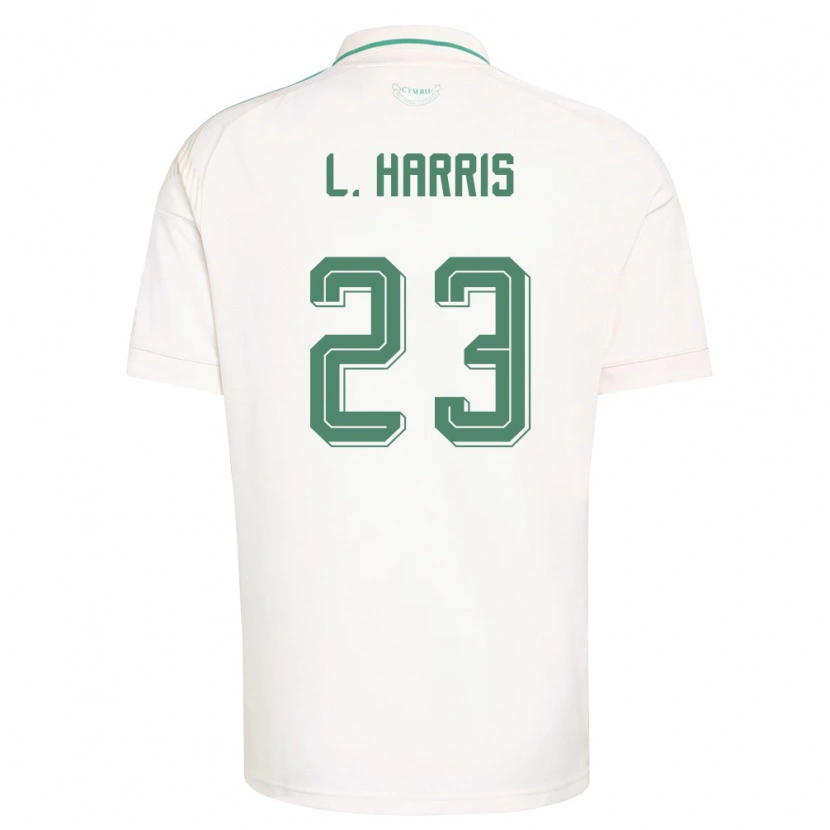 Danxen Pánské Wales Luke Harris #23 Bílá Hnědá Zelená Daleko Hráčské Dresy 26-28 Dres