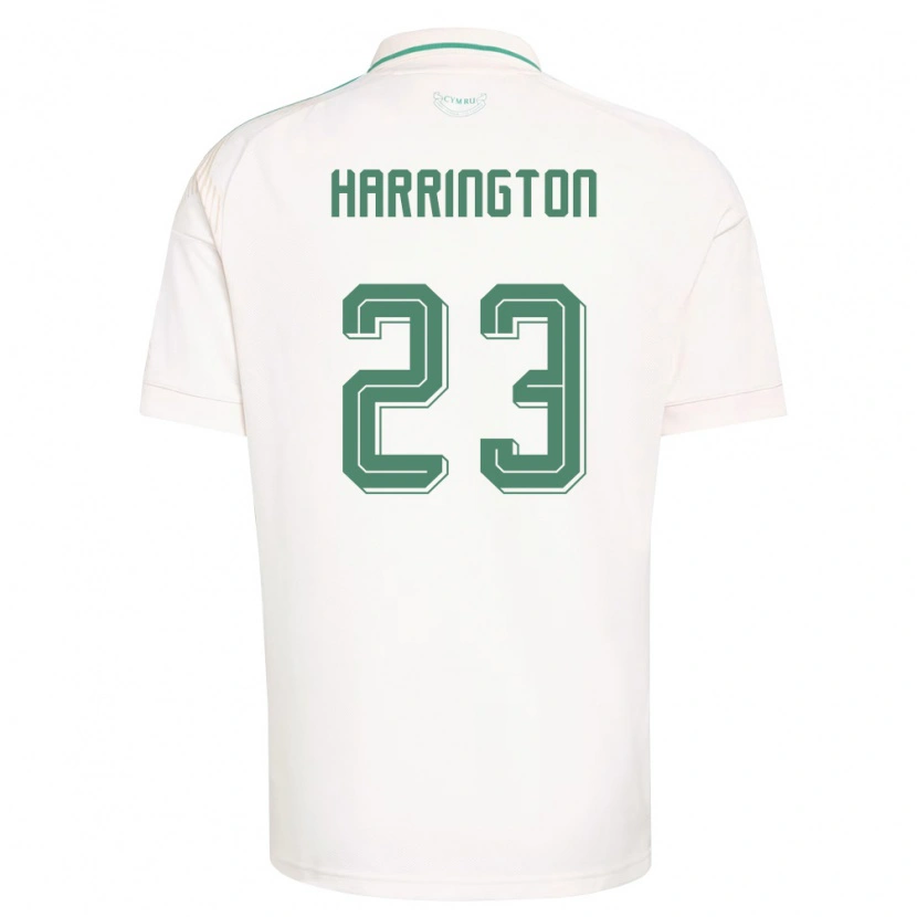 Danxen Pánské Wales David Harrington #23 Bílá Hnědá Zelená Daleko Hráčské Dresy 26-28 Dres