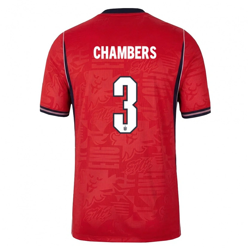 Danxen Pánské Anglie Luke Chambers #3 Červená Námořnická Bílá Daleko Hráčské Dresy 26-28 Dres