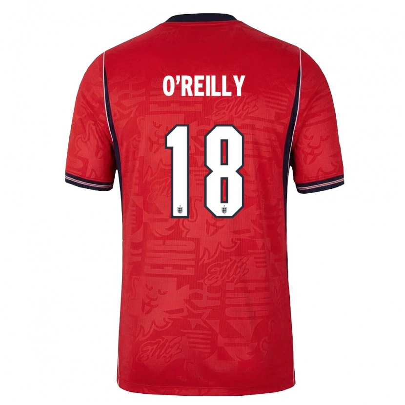 Danxen Pánské Anglie Nico O'reilly #18 Červená Námořnická Bílá Daleko Hráčské Dresy 26-28 Dres