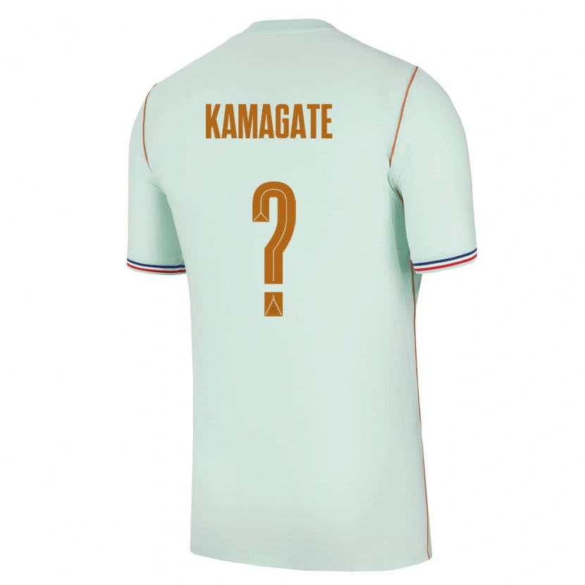 Danxen Pánské Francie Mohamed Kamagate #0 Zelená Zlatá Daleko Hráčské Dresy 26-28 Dres