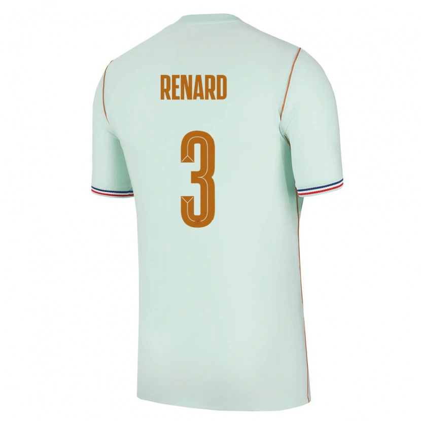 Danxen Pánské Francie Wendie Renard #3 Zelená Zlatá Daleko Hráčské Dresy 26-28 Dres