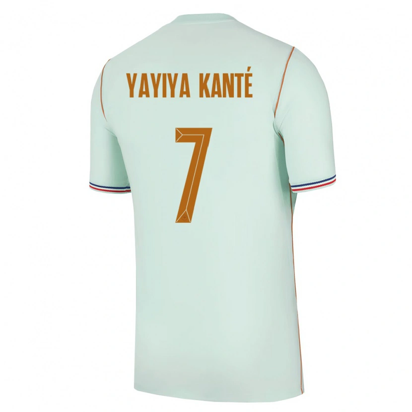 Danxen Pánské Francie Ibrahim Yayiya Kanté #7 Zelená Zlatá Daleko Hráčské Dresy 26-28 Dres