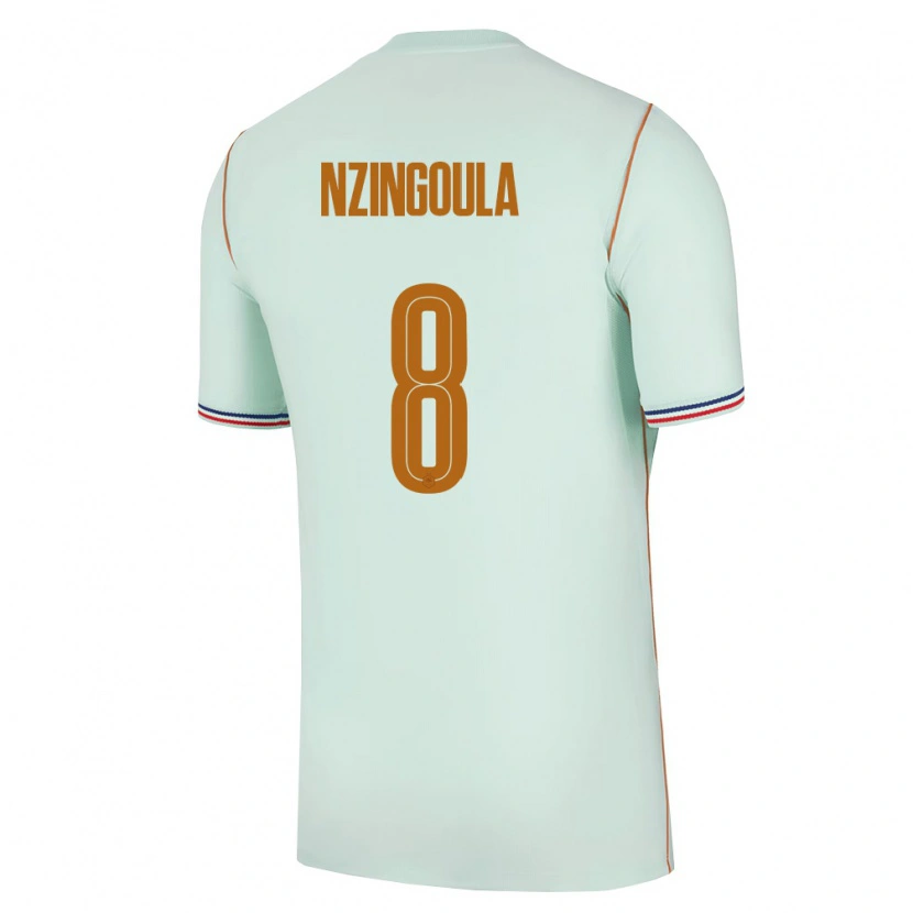 Danxen Pánské Francie Rabby Nzingoula #8 Zelená Zlatá Daleko Hráčské Dresy 26-28 Dres