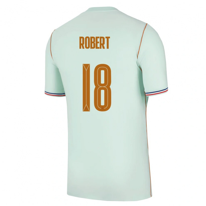 Danxen Pánské Francie Faustine Robert #18 Zelená Zlatá Daleko Hráčské Dresy 26-28 Dres