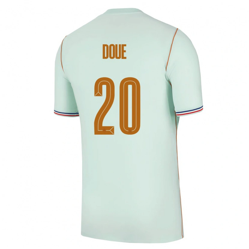 Danxen Pánské Francie Désiré Doué #20 Zelená Zlatá Daleko Hráčské Dresy 26-28 Dres