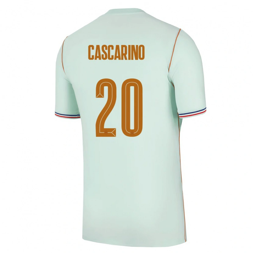 Danxen Pánské Francie Delphine Cascarino #20 Zelená Zlatá Daleko Hráčské Dresy 26-28 Dres