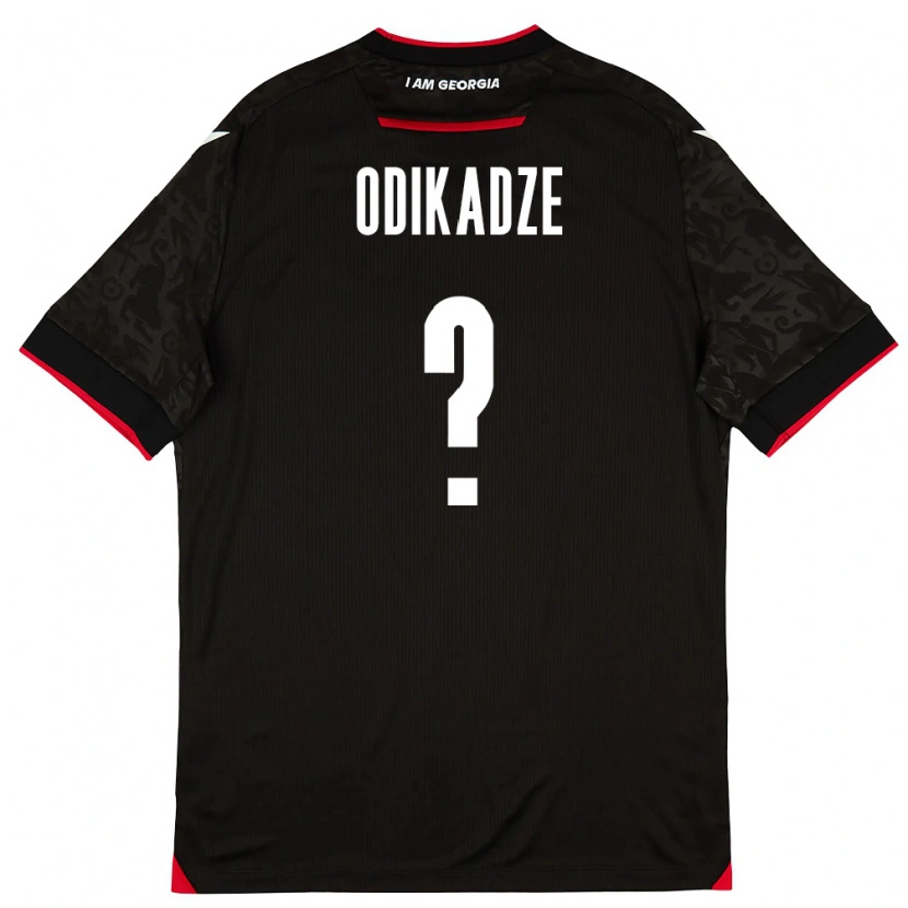 Danxen Pánské Georgia Temur Odikadze #0 Černá Bílá Červená Daleko Hráčské Dresy 26-28 Dres