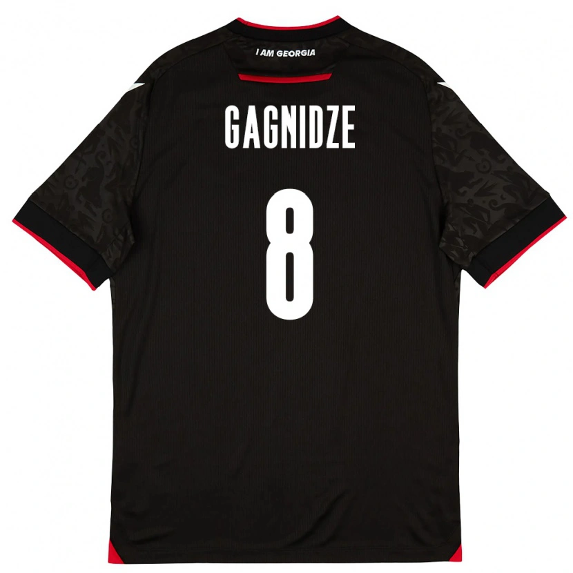 Danxen Pánské Georgia Luka Gagnidze #8 Černá Bílá Červená Daleko Hráčské Dresy 26-28 Dres