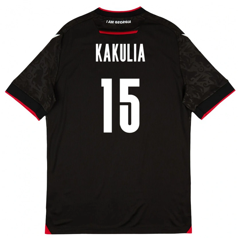 Danxen Pánské Georgia Giorgi Kakulia #15 Černá Bílá Červená Daleko Hráčské Dresy 26-28 Dres