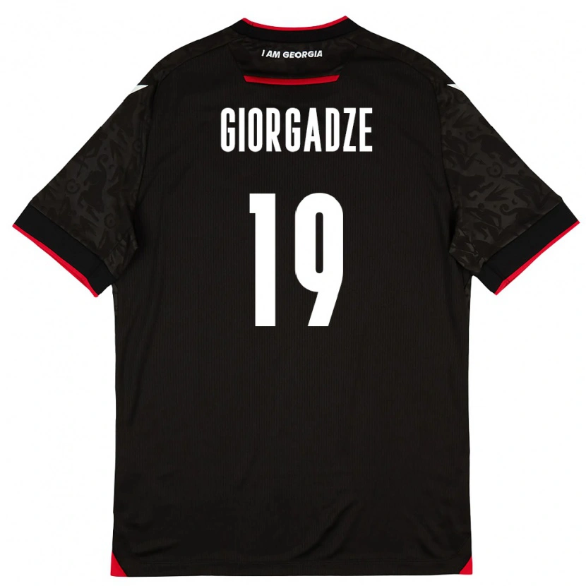 Danxen Pánské Georgia Luka Giorgadze #19 Černá Bílá Červená Daleko Hráčské Dresy 26-28 Dres