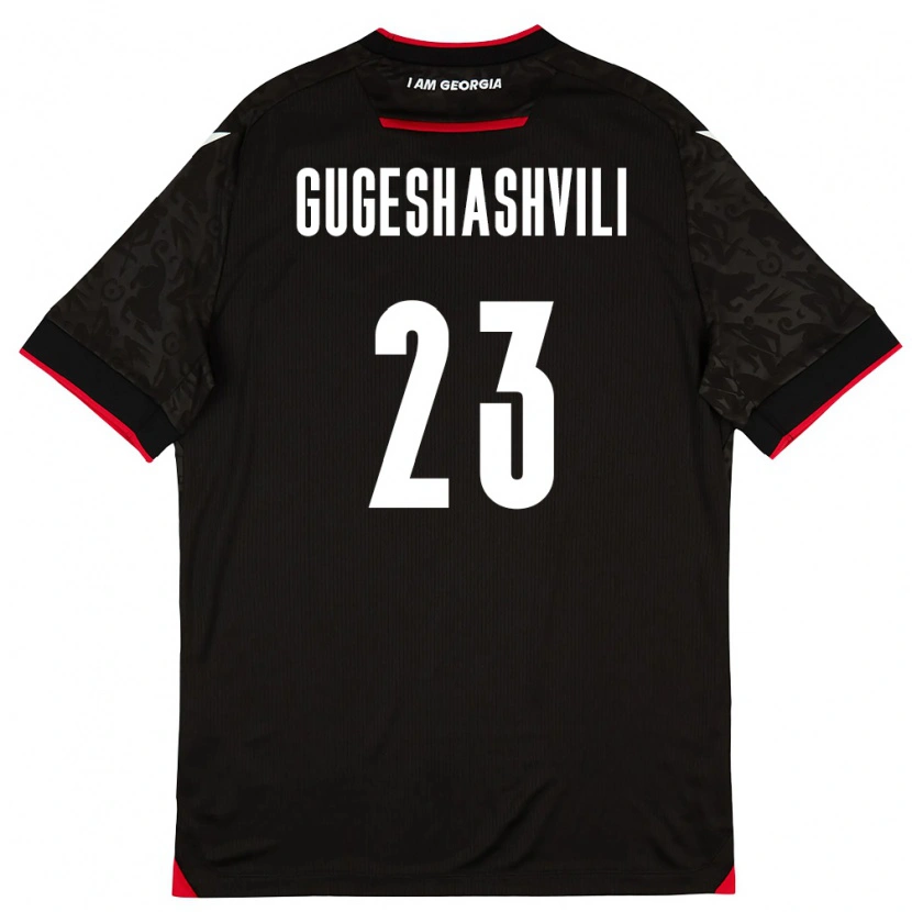 Danxen Pánské Georgia Luka Gugeshashvili #23 Černá Bílá Červená Daleko Hráčské Dresy 26-28 Dres