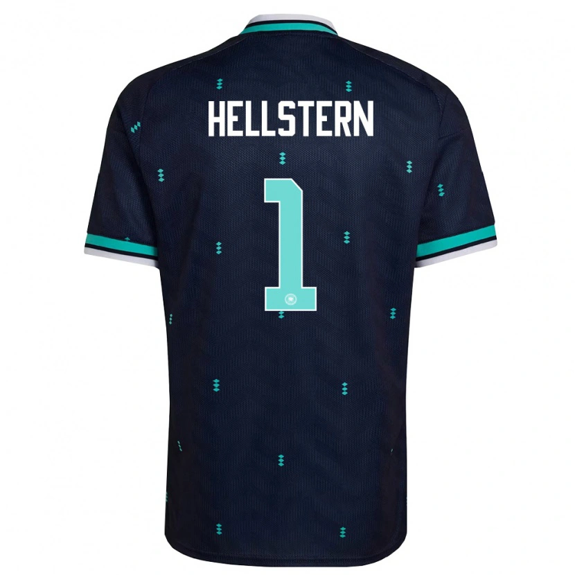 Danxen Pánské Německo Florian Hellstern #1 Námořnická Nebeská Modrá Bílá Daleko Hráčské Dresy 26-28 Dres