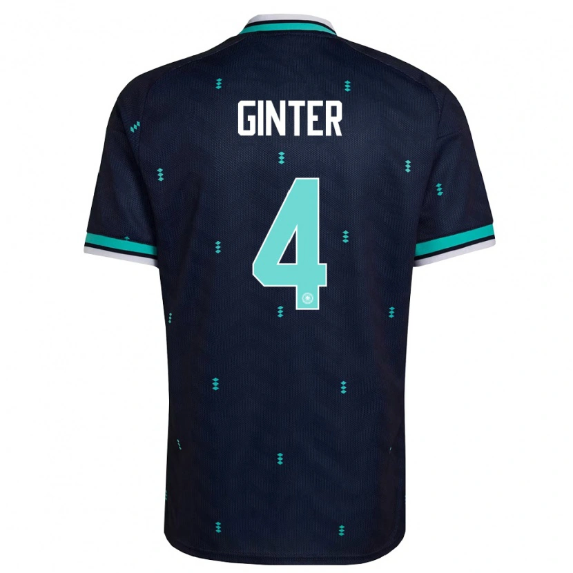 Danxen Pánské Německo Matthias Ginter #4 Námořnická Nebeská Modrá Bílá Daleko Hráčské Dresy 26-28 Dres